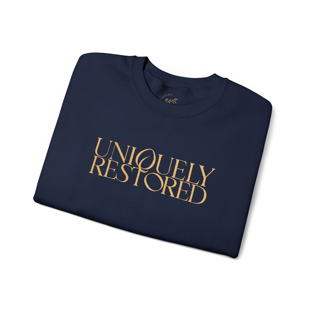 Fall Themed Uniquely Restored Crewneck Sweatshirt