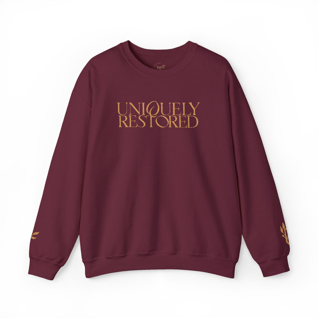 Fall Themed Uniquely Restored Crewneck Sweatshirt
