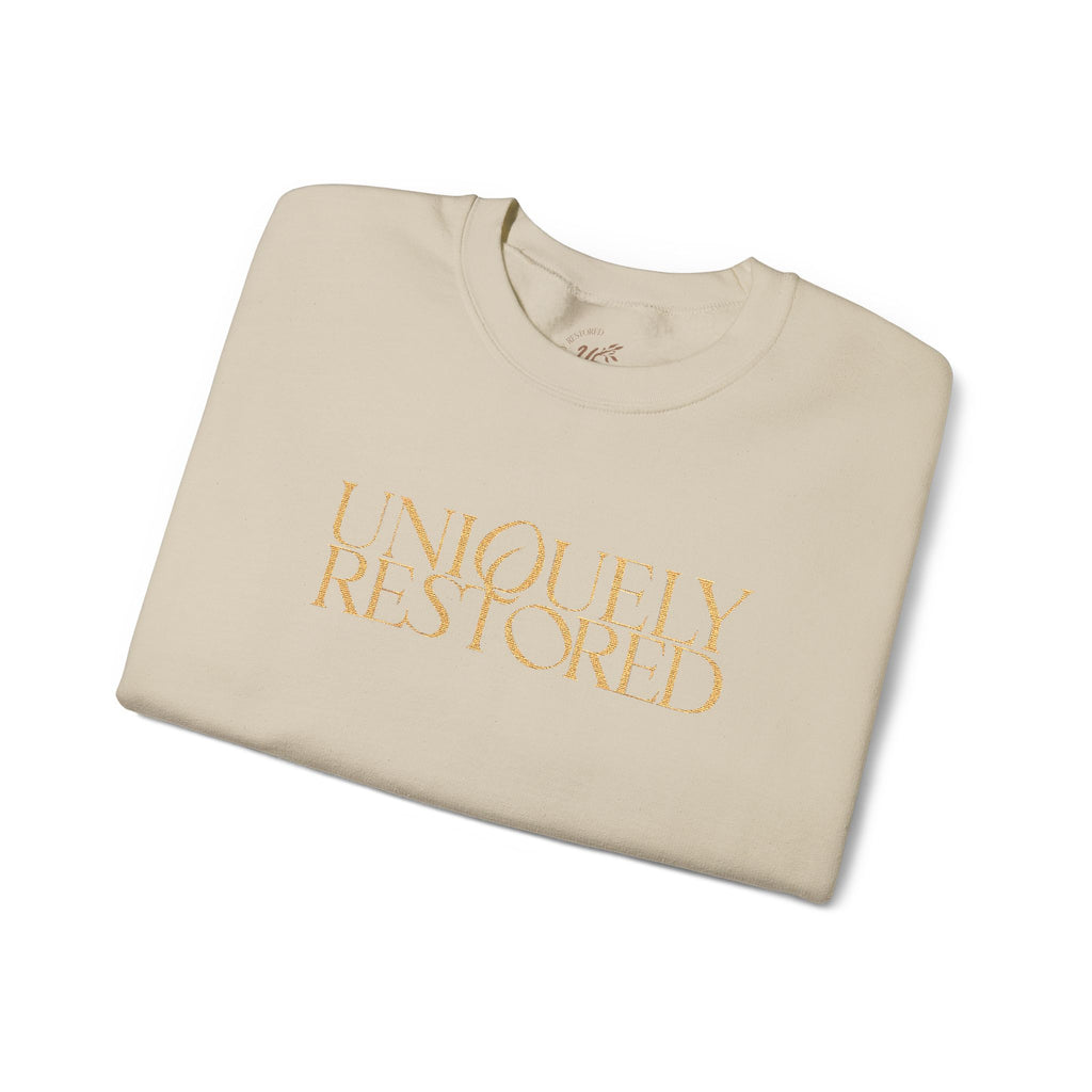 Fall Themed Uniquely Restored Crewneck Sweatshirt
