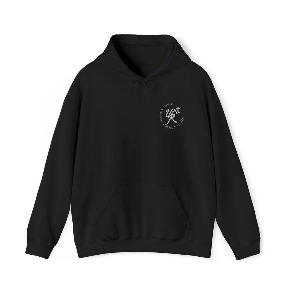 Cream Embroidered Logo Hoodie — Classic Neutral Pullover (Various Colors)