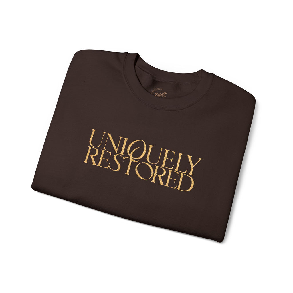 Fall Themed Uniquely Restored Crewneck Sweatshirt