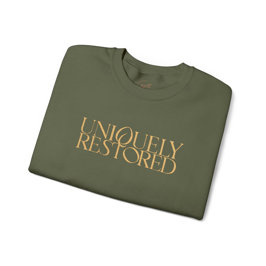 Fall Themed Uniquely Restored Crewneck Sweatshirt