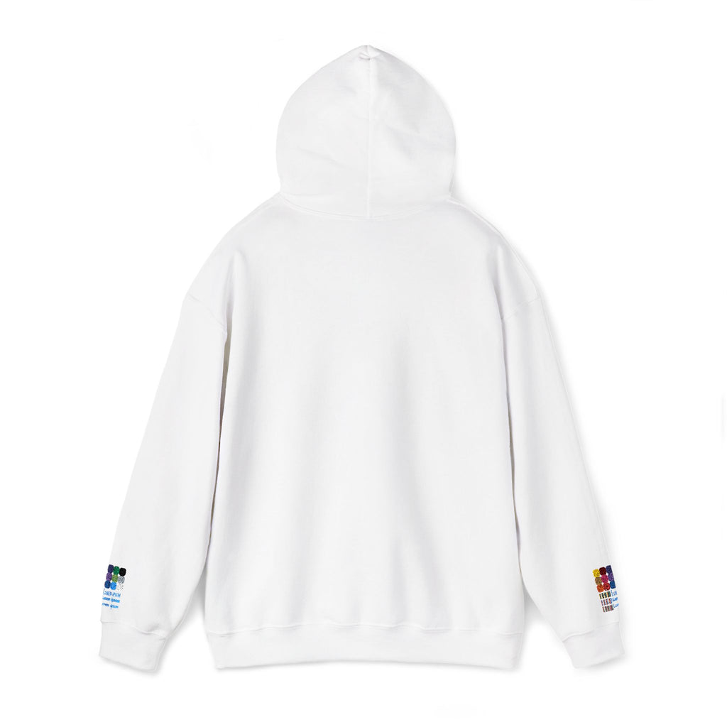 Black Embroidered Stacked Logo Hoodie