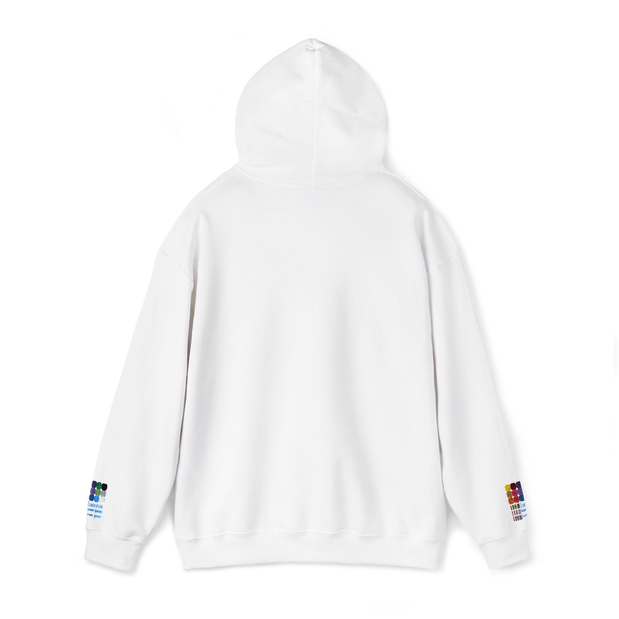 Black Embroidered Stacked Logo Hoodie