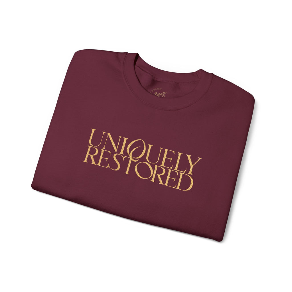 Fall Themed Uniquely Restored Crewneck Sweatshirt