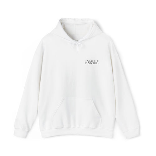 Black Embroidered Stacked Logo Hoodie