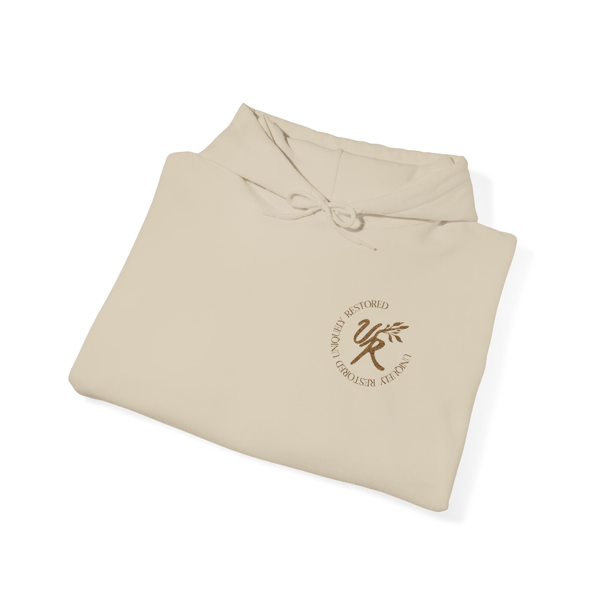 Brown Monologo Hoodie (Cream & Pink)